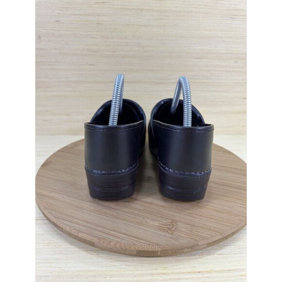 Dansko Professional Black Leather Nursing Clogs Womens Size 39 US 9 - Picture 4 of 8